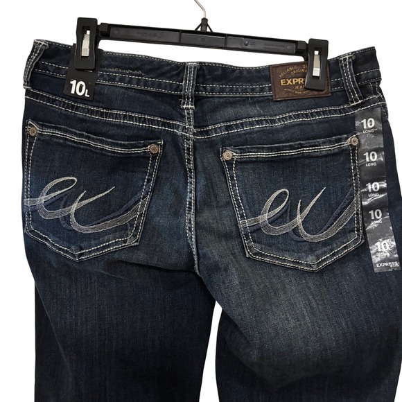 Express Ladies Denim Jeans Sz 10L NWT Precision Fir Bot Stella Low Rise - Picture 4 of 4